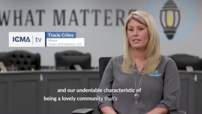 Mayor Tracie Crites in the ICMA feature on the Town of Frederick, Colorado